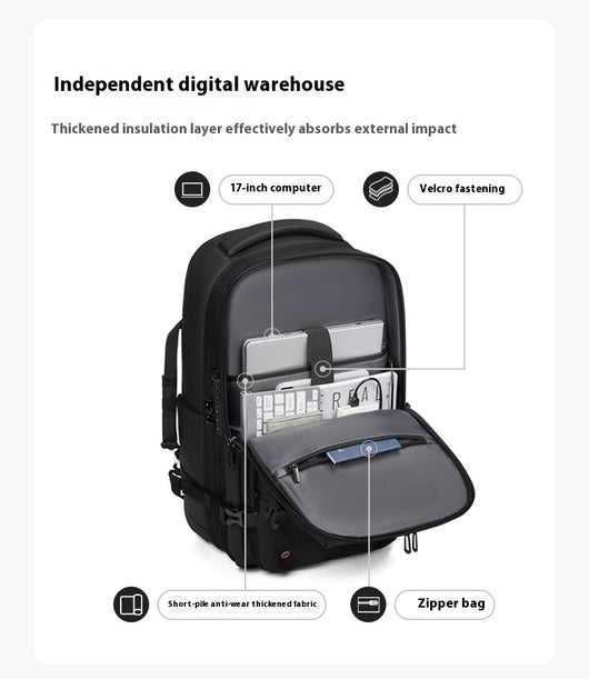 Mochila Trolley Expandible de Gran Capacidad para Viajes de Negocios - Image 12