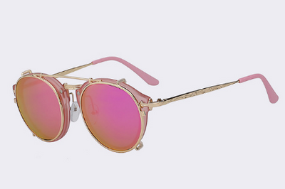 Gafas de Sol Espejo Dual con Funda - Unisex Vintage y Moderno - Image 8