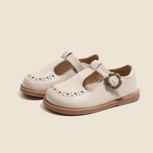 Zapatos de Cuero para Niñas Princesa con Suela Antideslizante - Image 4