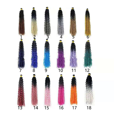 Cabello Crochet Fibra Sintética 14 Pulgadas Efecto Agua Degradado - Image 3