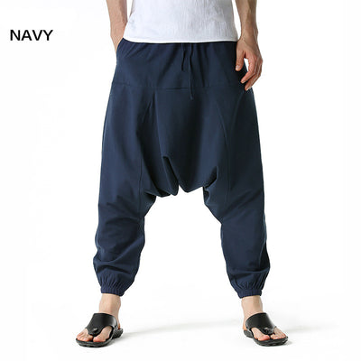 Pantalones Deportivos Holgados Tipo Ardilla Voladora para Hombre con Puños - Image 8
