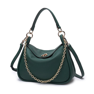 Bolso Tote de Cuero con Cadena y Capas Delanteras - Image 6