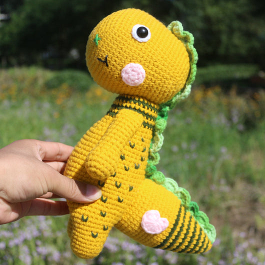 Kit Dinosaurio de Lana para Armar - Material Didáctico Hecho a Mano