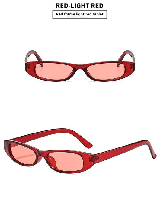 Yellow retro small frame sunglasses with translucent frames and matching yellow lenses on a white background. - Image 17