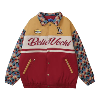 Chaqueta Polo Suelta Retro Americana con Cuello Clásico - Image 8