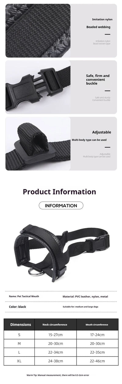 Bozal Ajustable para Perros Anti-mordidas y Anti-ladridos con Espuma Suave - Image 8