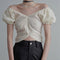 Blusa Elegante para Mujer con Mangas Abullonadas y Detalle Fruncido