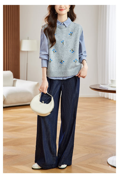 Chaleco Tejido Primavera Mujer Diseño V-Escote con Botones - Image 18