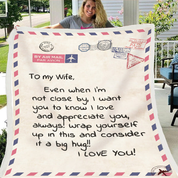 Manta Polar Personalizada con Mensaje de Amor - Carta Especial para Familia