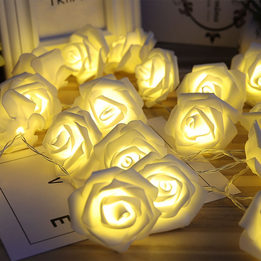 Luces LED con Forma de Rosa
