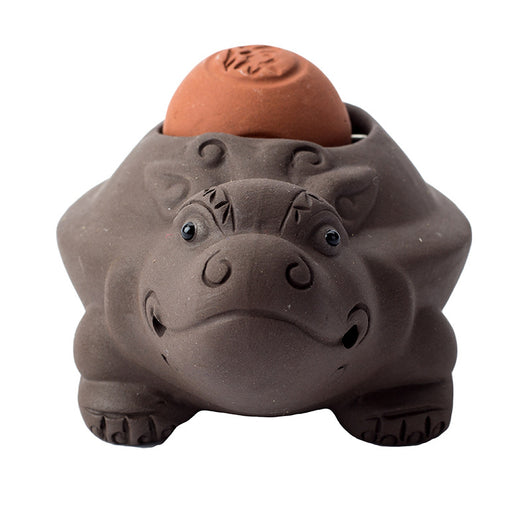 Juego de Té Tortuga Dragón Púrpura en Cerámica Artesanal - Fortuna y Prosperidad - Image 14