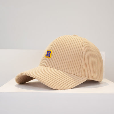 Gorra de Béisbol Corduroy con Letra R para Mujer - Image 5