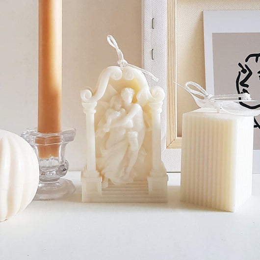 Molde de Silicona para Velas Aromáticas con Diseño de Ángeles y Pasteles