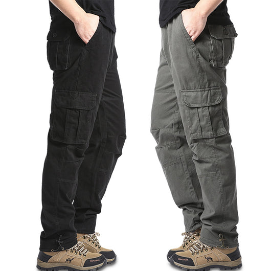 Pantalones Cargo de Algodón Multibosillo para Hombre - Ajuste Holgado y Resistente - Image 3