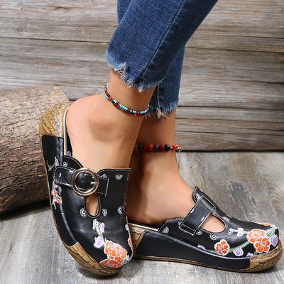 Sandalias y Pantuflas Étnicas Flor de Ciruelo Totem - Image 4