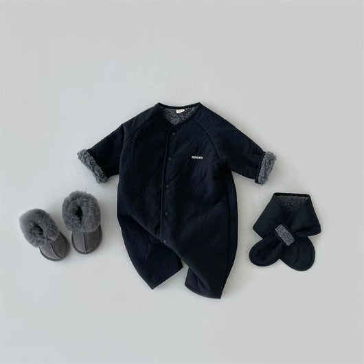 Traje de Gateo Acolchado con Forro de Lana - Calidez Total para Bebés - Image 4