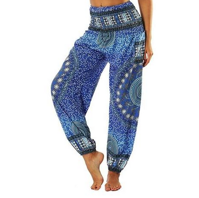 Pantalones Harem Estampados Digitales con Cintura Elástica Suelta - Image 9