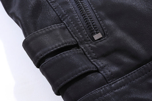 Chaqueta de Cuero Lavado para Hombre - Image 3