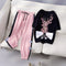 Conjunto Deportivo Casual Mujer Verano Estilo Coreano - Blusa Manga Corta y Pantalón Suelto Reductor
