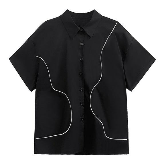 Blusa de Manga Corta Line para Mujer
