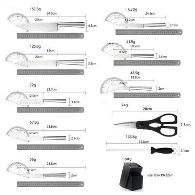 Cuchillo de Cocina Acero Inoxidable con Mango Hueco - Image 2