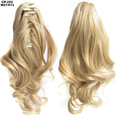 Extensión de Cabello Ondulado Largo con Clip - Peluca Postiza Gris Natural - Image 30