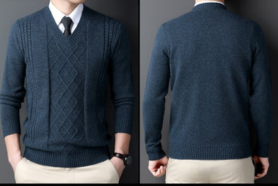 Suéter Casual para Hombre con Cuello Tipo Polo - Pullover de Punto - Image 34