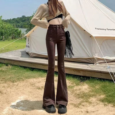 Pantalones Acampanados Cintura Alta Reductores Efecto Moda Urbana - Image 10