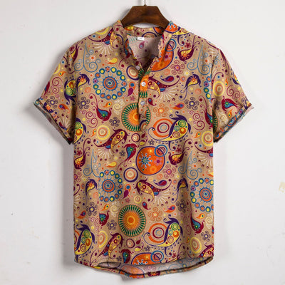 Camisa Slim Fit Estampada con Solapa de Manga Corta - Image 5