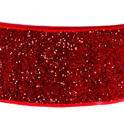 Falda para Árbol de Navidad con Lentejuelas Rojas - Decoración Navideña - Image 4