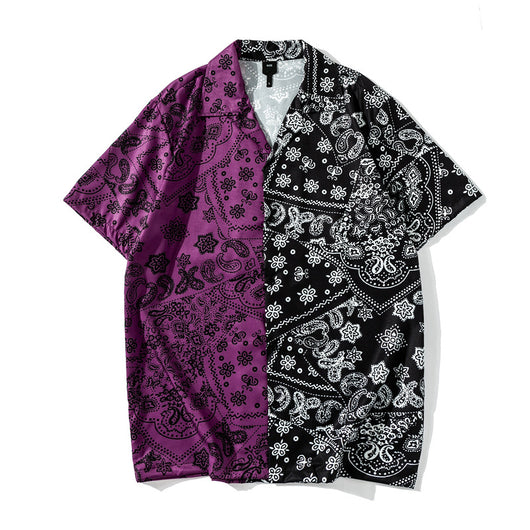 Cardigan de Playa Estampado Flor de Cajú Manga Corta para Hombre