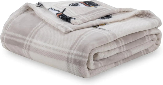 Cobija de felpa Peanuts Velvet Loft Snoopy 140 x 178 cm – Diseño The Flying Ace, oficial y ultra suave - Tekeno