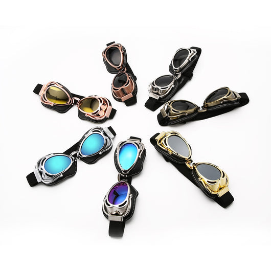 Gafas Protectoras Retro para Motocicleta - Estilo Piloto Harley con Protección Reflectante - Image 21