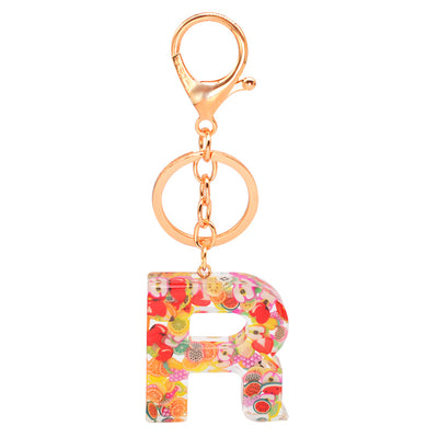 Llavero de Resina con Letras y Frutas - Diseño Europeo Moderno - Image 19