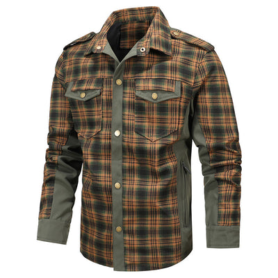 Chaqueta Camisa Casual a Cuadros para Hombre - Image 2