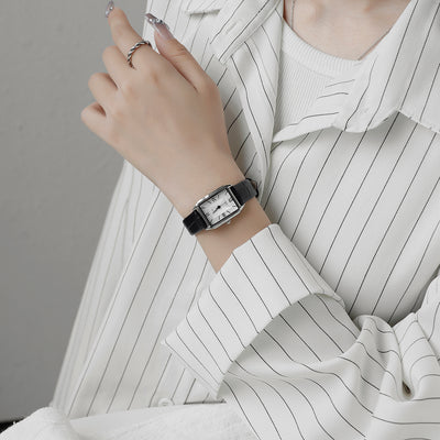 Reloj Elegante Retro para Mujer con Correa Impermeable y Esfera Cuadrada - Image 7
