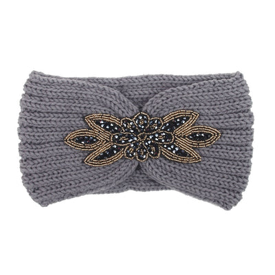 Banda para Cabello de Lana Tejida con Diamantes Hexagonales - Image 7