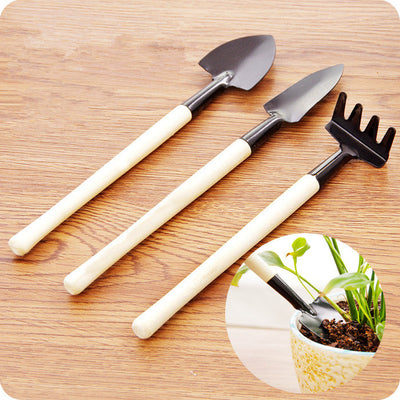 Set de 3 Herramientas Mini para Jardinería - Pala, Rastrillo y Desmalezador - Image 6