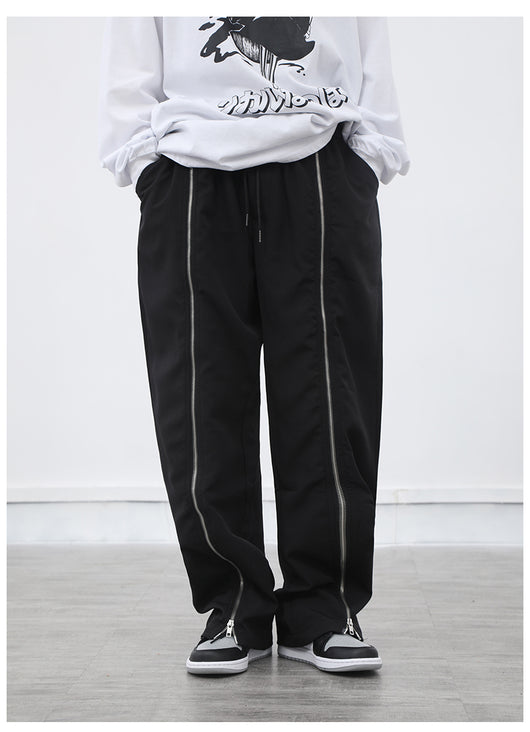 Pantalones Anchos de Pierna Ancha en Negro con Cierre - Image 25