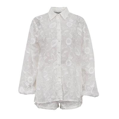 Conjunto Transparente con Bordados y Short de Talle Alto - Image 25