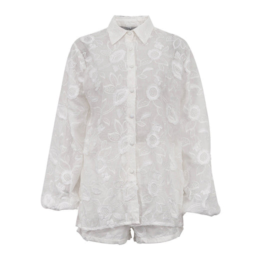 Conjunto Transparente con Bordados y Short de Talle Alto - Image 25