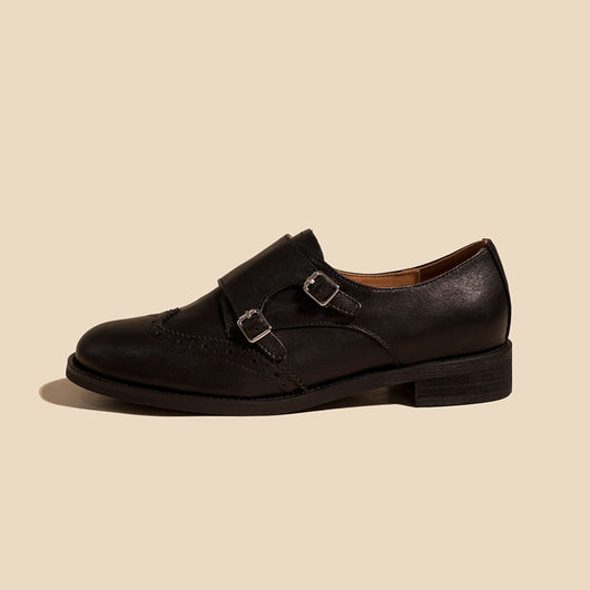 Zapatos de Cuero Estilo Brogue Clásico Retro para Mujer - Image 3