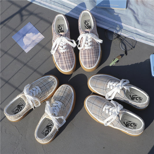 Zapatillas Harajuku Lona Tartán Pata de Gallo