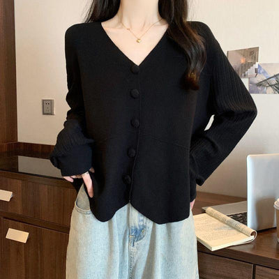 Cardigan Tejido Mujer Cuello V Slim Fit Hombros Rectos - Image 13
