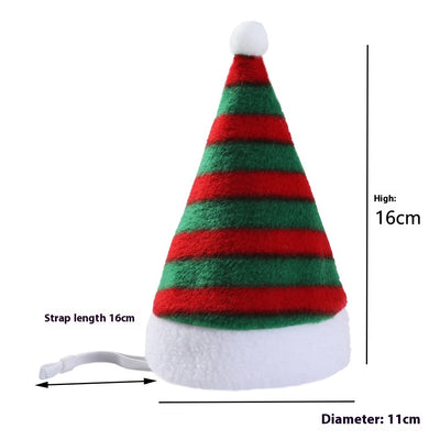 Gorro Navideño Multicolor a Rayas para Mascotas - Image 16
