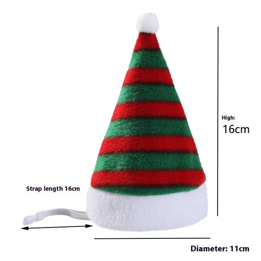 Gorro Navideño Multicolor a Rayas para Mascotas - Image 16
