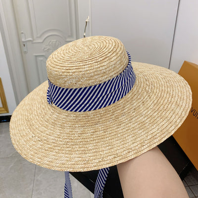 Sombrero Playero Azul con Tiras Ajustables para Verano - Image 11