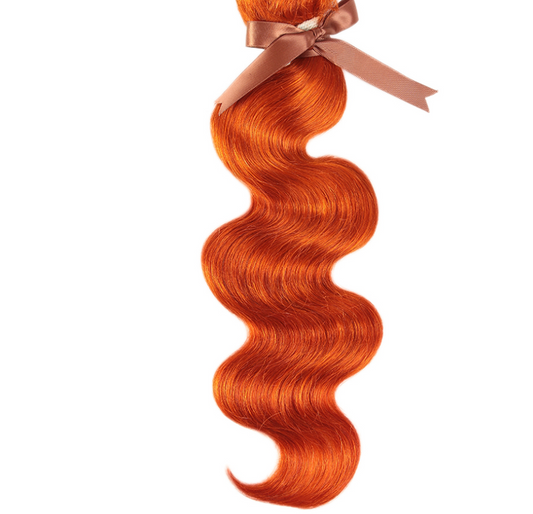 Flequillo de Cabello Real Estilo Cortina Naranja Europeo Americano - Image 2