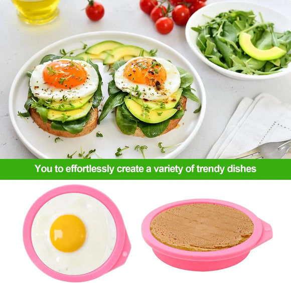 4 Pcs Air Fryer Egg Molds, Air Fryer Egg Molds Silicone, Air Fryer Bites Egg Molds for Muffin Lids, Toast, Non-Stick Air Fryer Accessories