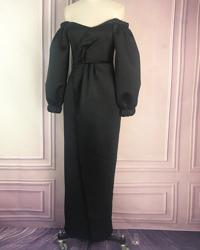 Vestido de Noche con Mangas Abullonadas - Image 6